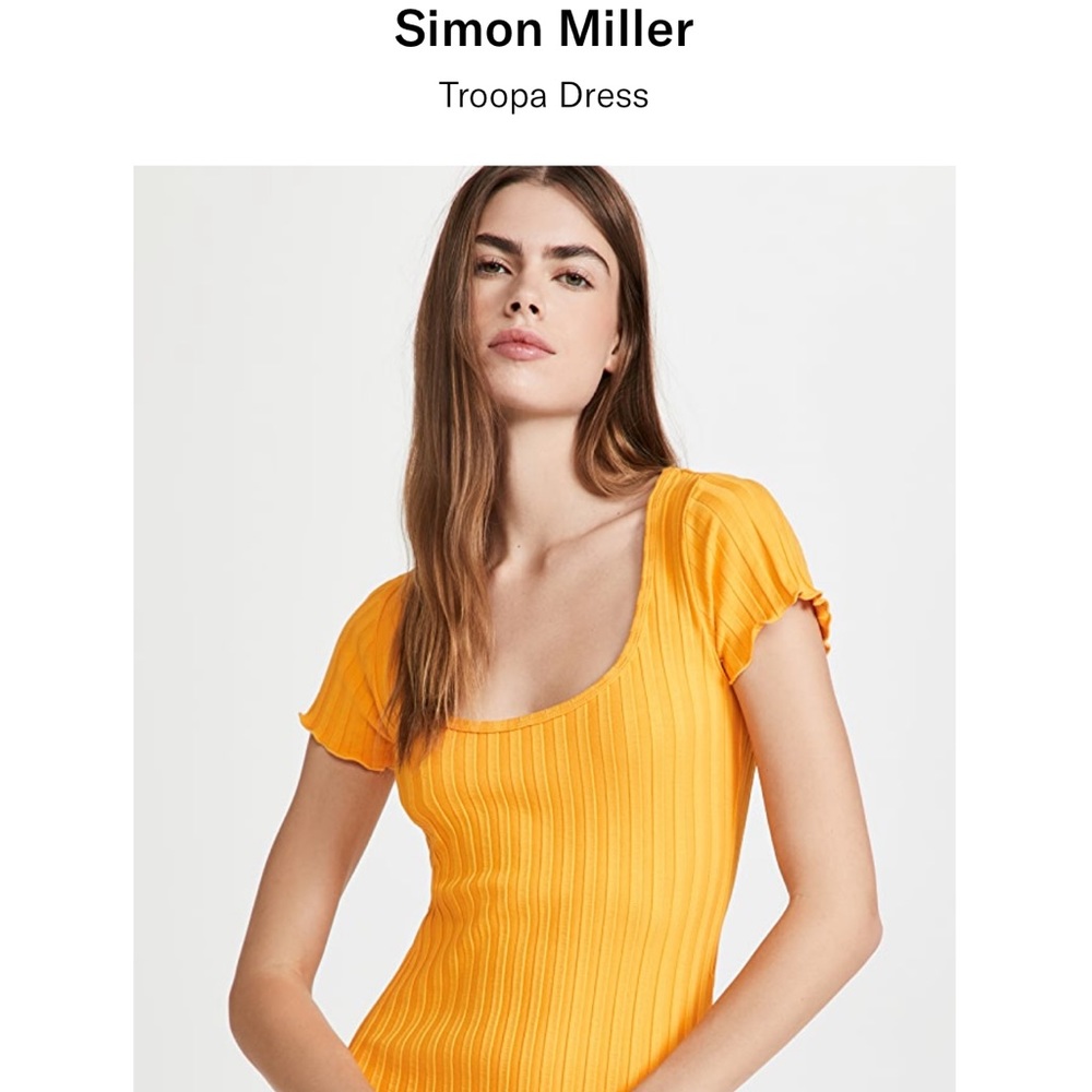 NWT Simon miller troopa dress in yellow